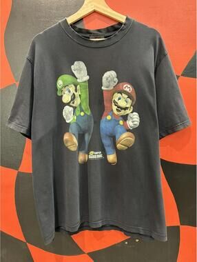 vintage Mario Luigi Nintendo video game tee xl 25.5x28